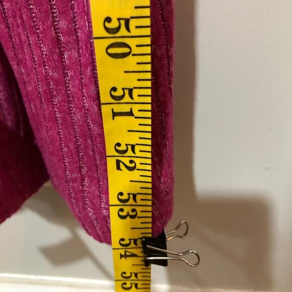 Anthropologie S pink ribbed belted wrap v neck stretchy long sleeve maxi dress - Picture 10 of 15